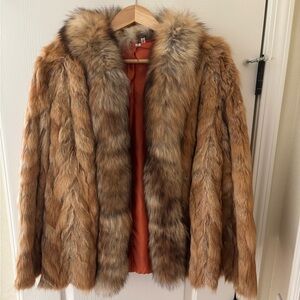 Vintage red fox jacket. Fully lined.